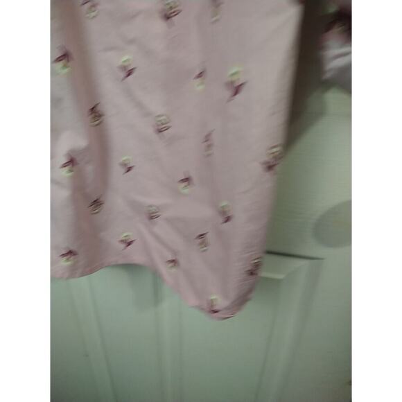 Croft&Barrow Woman 2X Shirt Pink Yellow Floral Collared Button Roll Tab Sleeve - Picture 6 of 10